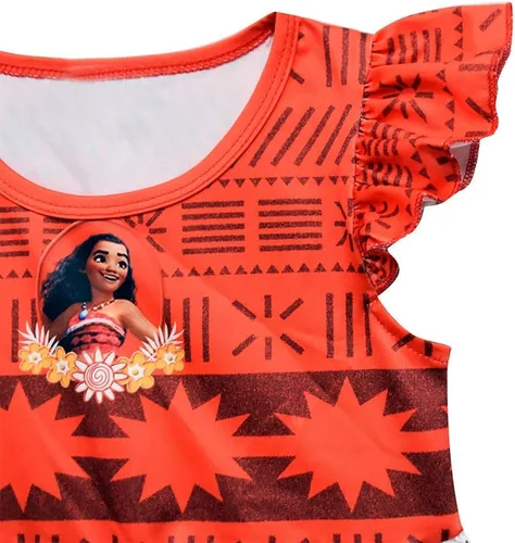Vista 2 de LZJLSQHYH Lzjlsqyhy Moana - Vestido de princesa para niñas pequeñas