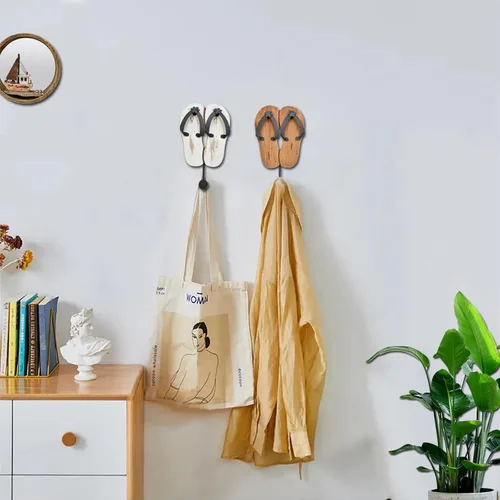 Vista 7 de Veclotch Ganchos para colgar en la pared, con temática de playa, para colgar en la pared, para baño, dormitorio, sala de estar