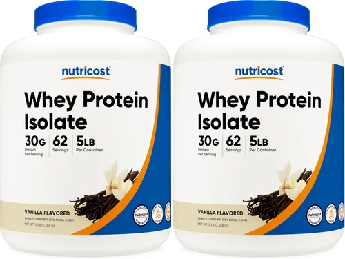 Vista 16 de Nutricost Polvo aislado de proteína de suero (masa de pastel, 2 libras)