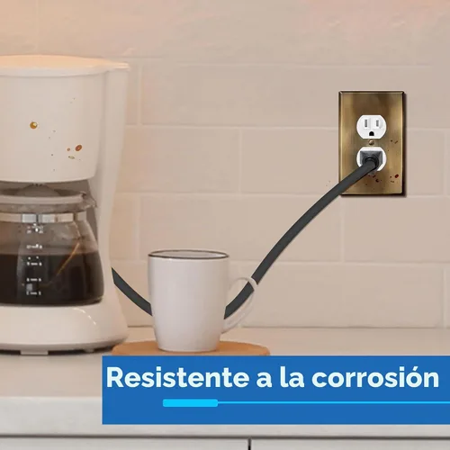 Vista 3 de LIDER Placa de pared de metal para receptáculo dúplex, tapa de tomacorriente, tamaño mediano, 1 banda