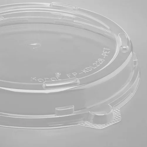 Vista 5 de Karat FP-KDL228-PET PET Tapa domo para placas de bagazo de 9" - (caja de 200)