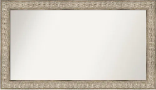 Vista 367 de Amanti Art Espejo de baño plateado para sobre fregadero, 26 x 26 pulgadas, espejo cuadrado de níquel pulido, marco de madera tradicional mediano, se
