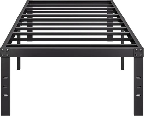Vista 11 de Base de cama Twin-XL de metal, no necesita sommier, plataforma de 12 pulgadas sin ruido en color negro, de fácil montaje, soporte de láminas