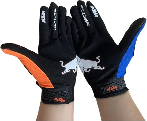 Vista 2 de Bull - Guantes antideslizantes de ciclismo para motociclismo, ciclismo, dedos completos, todoterreno, para hombres, mujeres y montañismo