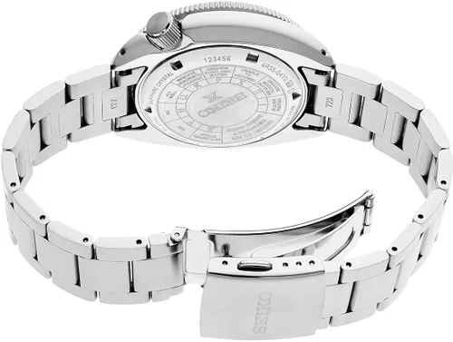 Vista 3 de SEIKO SRPH15 - Reloj automático de acero inoxidable con esfera verde y correa plateada para hombre, Verde, Reloj automático