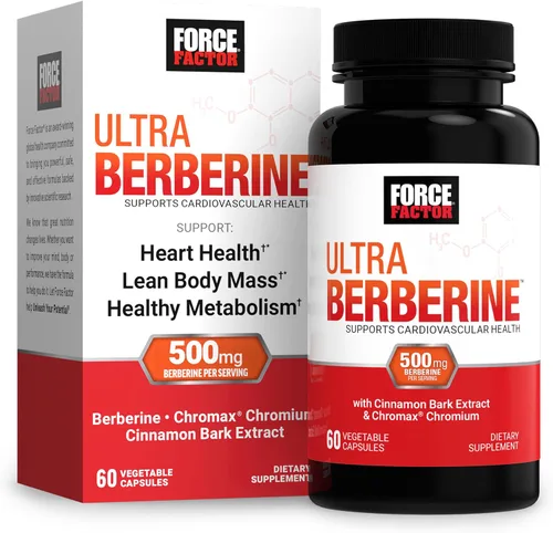 Vista 14 de Force Factor Ultra Berberina Absorción Mejorada, con Canela de Ceilán, Dihidroberberina y Cromo, Absorción 5X, 2X Más Duradera, Promueve la Masa