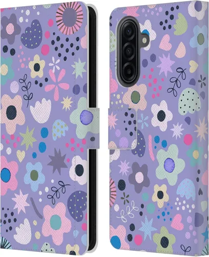 Vista 39 de Head Case Designs Officially Licensed Ninola Abstract Poppies Lilac Floral Leather Wallet Case Compatible with Samsung Galaxy A07 4G