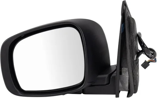 Vista 45 de TRQ Espejo plegable con calefacción eléctrica del lado del conductor con indicador de punto ciego pintura a juego negro liso compatible con Kia