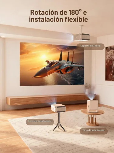 Vista 8 de [Android 14 y 800ANSI] Mini proyector Magcubic 4K 8K, compatible con proyector inteligente nativo 1080P con WiFi 6, Bluetooth 5.4, enfoque