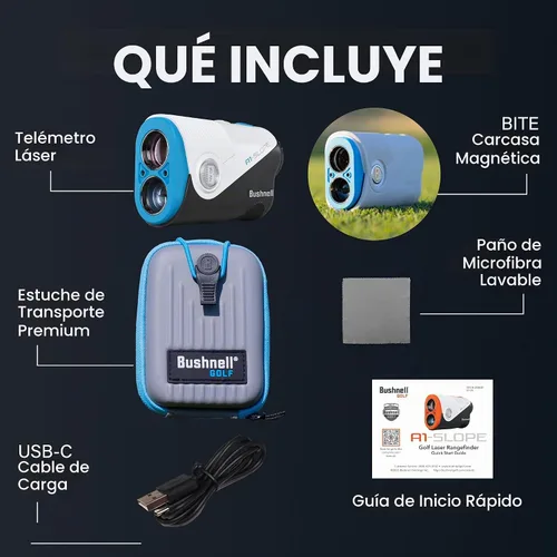 Vista 10 de Bushnell Golf A1-Slope Laser Rangefinder Azul