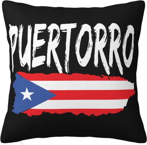 Vista 12 de Fundas de almohada con bandera puertorriqueña, fundas de almohada decorativas de 18 x 18 pulgadas, funda de almohada para decoración al aire libre