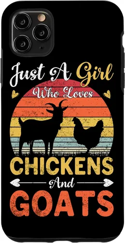 Vista 13 de Funda de regalo vintage con texto en inglés «Just A Girl Who Loves Chickens and Goats Farmer» para iPhone 17