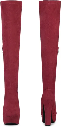 Vista 2 de Perphy Botas altas de tacón grueso sobre la rodilla para mujer
