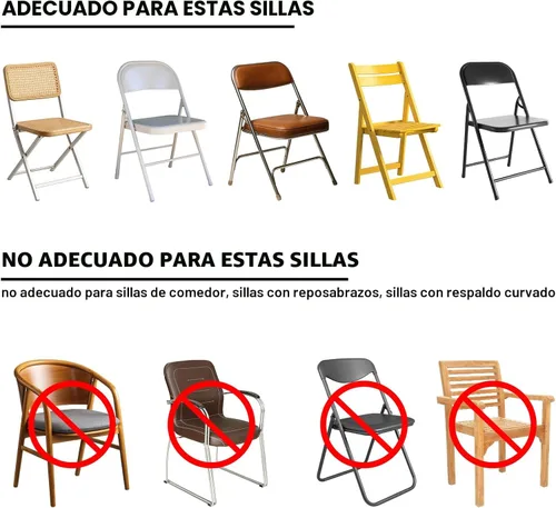 Vista 4 de Fixwal 36 Piezas Fundas Elásticas de Spandex para Sillas Plegables - Fundas Protectoras Universales Ajustadas Lavables para Comedor, Fiesta, Boda