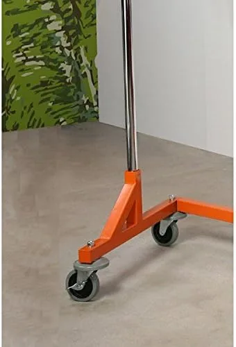Vista 5 de Only Hangers Perchero resistente de grado comercial Z con base naranja. Diseñado para soportar hasta 400 libras