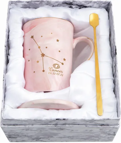 Vista 21 de YHRJWN Regalos de Acuario para Mujeres, Taza de Café de Constelación de Acuario, Regalos de Cumpleaños de Enero y Febrero para Mujeres Amantes
