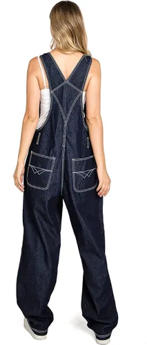 Vista 21 de Overoles holgados de sarga y mezclilla para mujer de talla grande