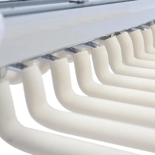 Vista 9 de Perchero extraíble para pantalones de doble fila y 22 brazos para armario, organizador de pantalones extraíbles para guardarropa, dormitorio (beige)