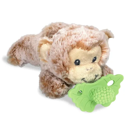 Vista 16 de RaZbaby Oso RaZbuddy con chupete de alivio de dentición RaZberry – Alivio para encías adoloridas con textura inspirada en la naturaleza, mordedor