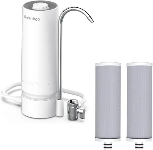 Vista 12 de Waterdrop Filtro de agua para grifo de fregadero, sistema de filtro de agua de encimera de 4000 galones y recordatorio de vida del filtro, reduce