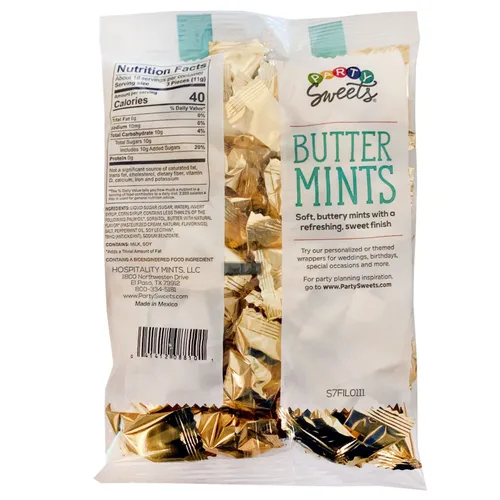 Vista 2 de Hospitality Mints - Caramelos de menta dorada metálica para fiestas, bolsas de 7 onzas (paquete de 6)