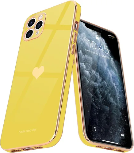Vista 8 de Teageo Funda para iPhone 11 Pro Max para niñas y mujeres, lindo corazón de amor, cubierta trasera suave, protección completa elevada, protección