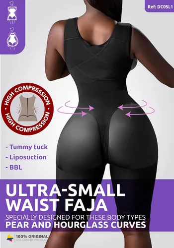 Vista 2 de Snatched Body Faja Post Cirugía Etapa 1 Sin Sujetador Fajas Colombianas Moldeadoras para BBL Faja de Alta Compresión