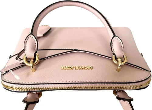 Vista 7 de Michael Kors Satchel de cúpula con logotipo mediano Jet Set