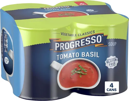Vista 20 de Progresso Vegetable Classics - Sopa enlatada de tomate y albahaca, sin gluten, 19 onzas Media taza de verduras por porción, sin sabores