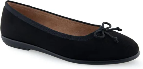 Vista 2 de Aerosoles HOMEBET - Zapatos planos de ballet para mujer, gamuza sintética negra, 7, negro (Black Faux Suede)
