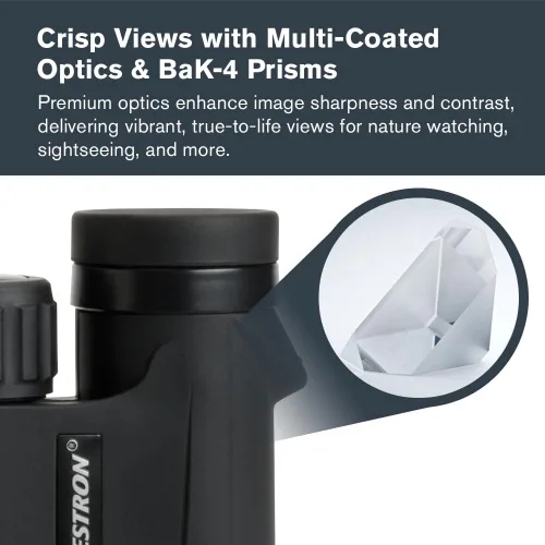 Vista 4 de Celestron Outland X Binoculares, color negro