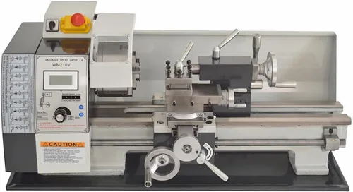 Vista 6 de INTSUPERMAI WM210V Mini Torno de metal de precisión métrica Torno de banco de metal Banco de torno de metal Fresadora de metal Fresadora de torno