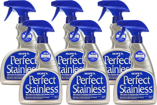 Vista 10 de HOPE'S Perfect - Limpiador y pulidor de acero inoxidable con paño de microfibra, 22 onzas, fórmula autopulidora sin rayas, bloquea las huellas