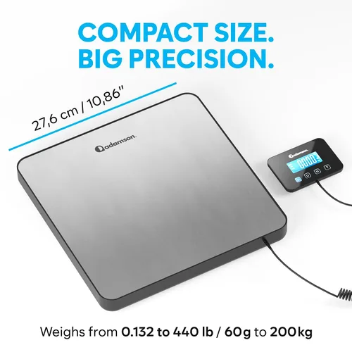 Vista 2 de Báscula de envío para pequeñas empresas – 440 lbs/0.35oz – Báscula postal digital de alta precisión con función de sujeción/tara – perfecta