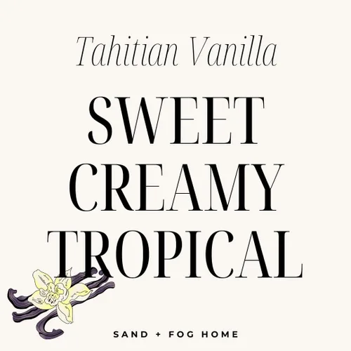 Vista 4 de Sand + Fog Vela perfumada – Vainilla de Tahití – Aromas y tamaños adicionales – Mecha 100% algodón sin plomo – Velas de lujo para ambientar