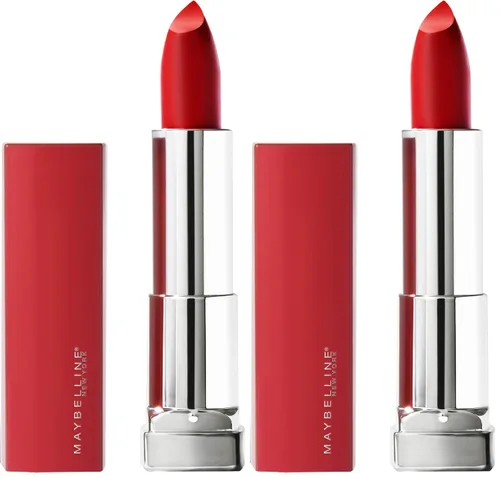 Vista 34 de Maybelline New York Color Sensational Lápiz labial en polvo mate, Cruel Ruby, 0.15 onzas, Envase de 1