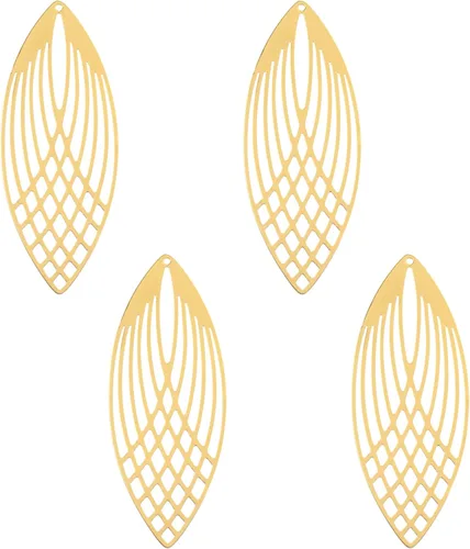 Vista 41 de John Bead Beadwork Findings - Colgante dorado (3 unidades)