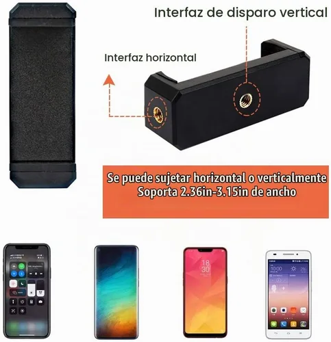 Vista 3 de Trípode ajustable con soporte para teléfono celular, soporte para teléfono superior, soporte en línea para enseñanza en línea para transmisión