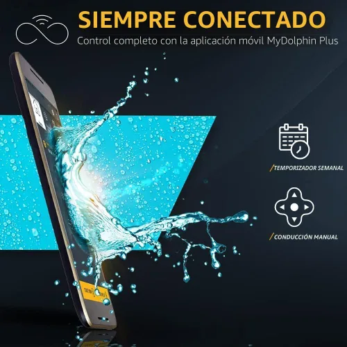 Vista 9 de Dolphin Nautilus CC Pro Wi-Fi Aspiradora Robótica Automática para Piscina, Escalada de Paredes, Cepillo Limpiador de Línea de Agua, Ideal