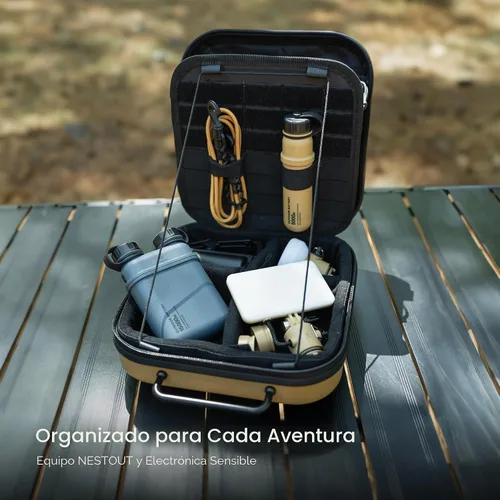 Vista 7 de ELECOM NESTOUT - Estuche de almacenamiento de engranajes, carcasa dura ligera, resistente al agua, organizador apilable con separadores acolchados