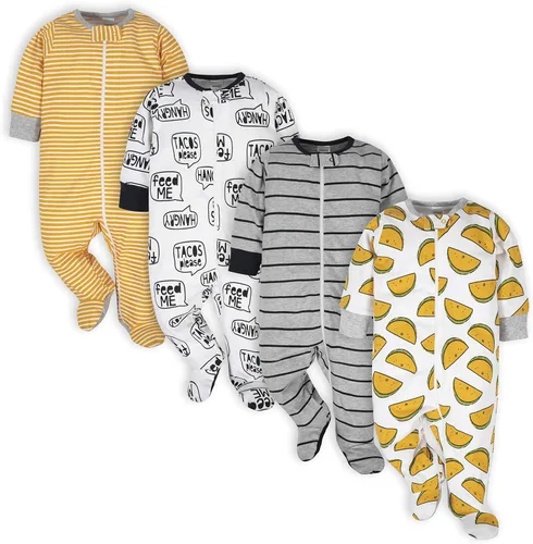 Vista 8 de Onesies - Pijama para bebé niño, paquete de 4 unidades Oso