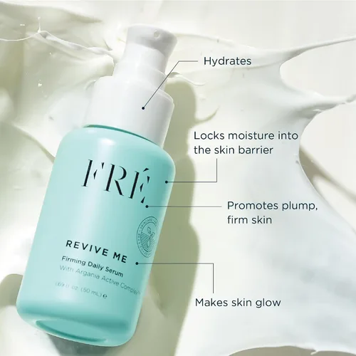 Vista 4 de FRÉ Suero facial de niacinamida: reafirmante diario + suero relleno, contiene niacinamida + ácido hialurónico + Argania Active Complex, vegano