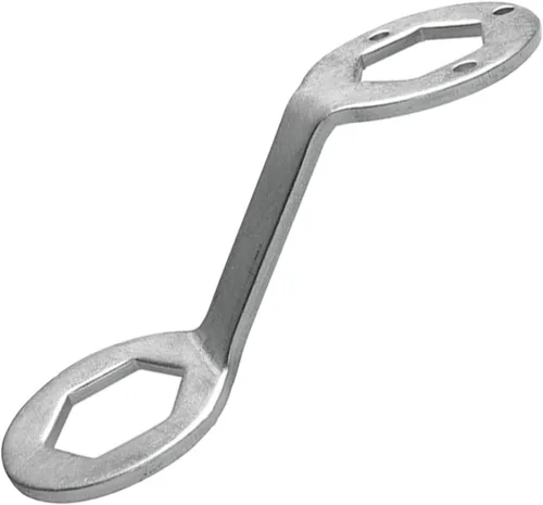 Vista 3 de Llave hexagonal de 36mm/1.41" 38mm/1.49" Herramienta de reparación de lavadora de hierro de doble extremo tono plateado (1 unidad)