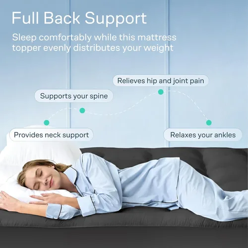 Vista 4 de Niagara Sleep Solution 100% Cotton Top Cooling Mattress Topper - Twin Size Cloud-Like Mattress Pad, Breathable, 20" Deep Pocket, Back Pain Relief
