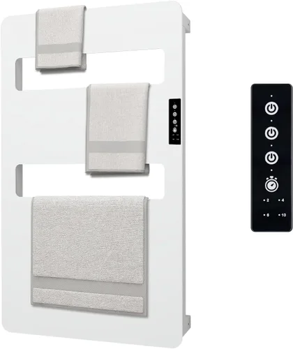 Vista 13 de Toallero térmico para baño, calentador de toallas con temporizador montado en la pared, calentador de toallas eléctrico, calentador de toallas