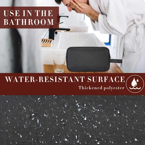 Vista 5 de Sweetude Neceser de 9 piezas para hombres y mujeres, resistente al agua, bolsa de afeitado plegable, bolsa de viaje para cosméticos, organizador
