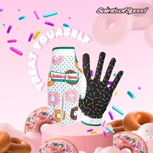 Vista 4 de Saints of Speed Guantes de Dirt Bike Estampados con Rosquilla – Guantes de Bicicleta con Pantalla Táctil para Motocross, Ciclismo de Montaña, BMX