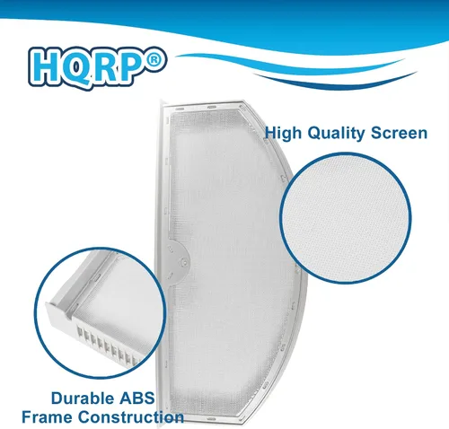 Vista 5 de HQRP WE03X23881 Reemplazo de pantalla de filtro de pelusa para secadora GE Hotpoint AP6031713 PS11763056 4476390 EAP11763056, se adapta a