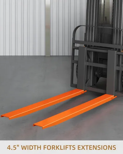 Vista 3 de Extensiones de horquilla para plataforma, 72 pulgadas de largo y 4.5 pulgadas de ancho, extensiones de carretilla elevadora deslizantes, 1 par