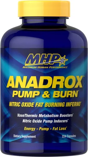 Vista 5 de MHP Anadrox Pump & Burn, óxido nítrico Fat Burning Inferno, 112 cápsulas